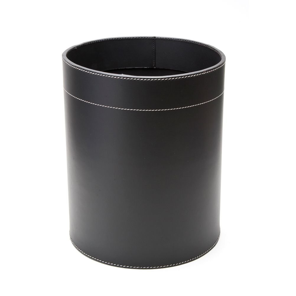 Corbeille  papier en cuir H 30  25 cm
