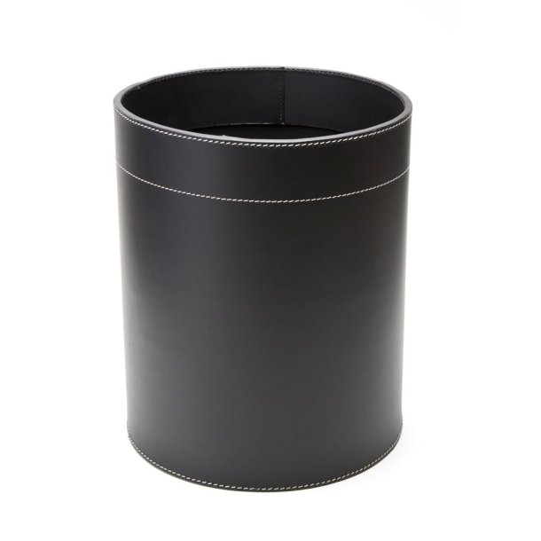 Paperbasket i lder H 30  25 cm