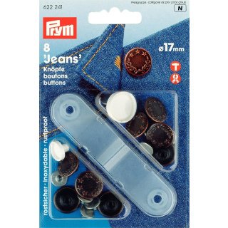 Jeans Buttons 17mm - 8 pcs