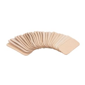 Vegetabilsk læder rektangel 1.6mm~2mm 1 stk