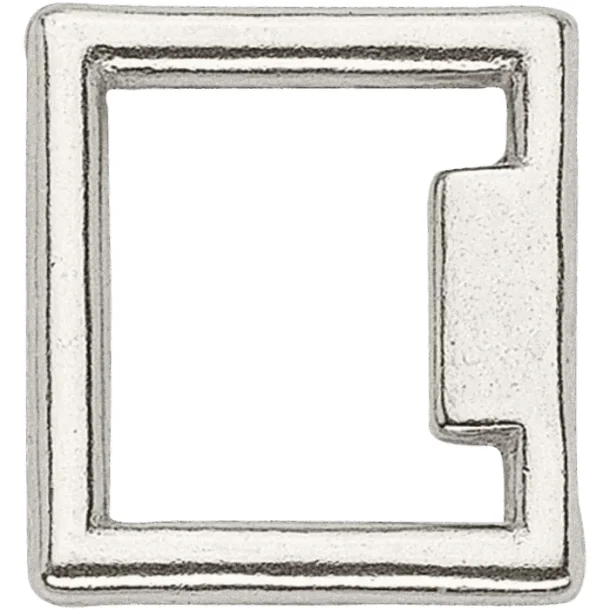 Halter square - brass nickel plated, 36 mm clear width