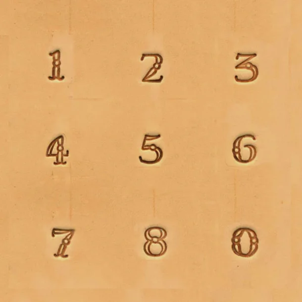 Fancy Number Stamp Set 9.5mm (3/8") 