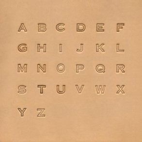 Leather Art Alphabet Set - 6,5mm Open Face Easy-To-Do Stamp Set 