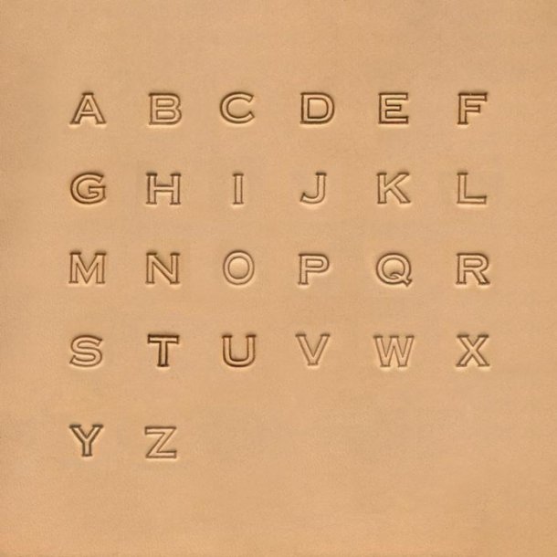 Leather Art Alphabet Set - 6,5mm (1/4") Open Face Easy-To-Do Stamp Set 