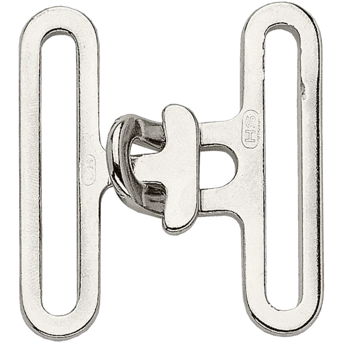 Surcingle attachment, clasp - Steel nickel plated, 50 mm clear width