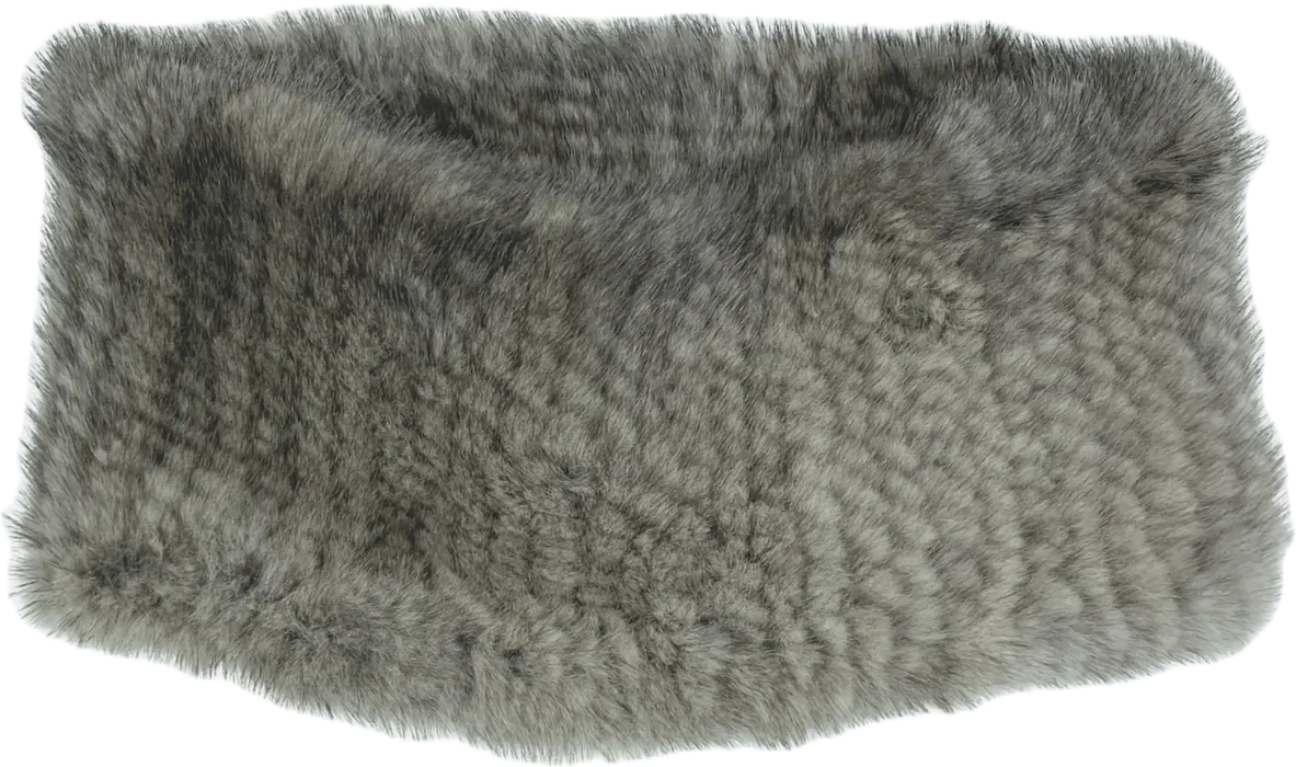 Bandeau tricot vison
