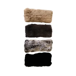 Headband knitted rex rabbit 9cm