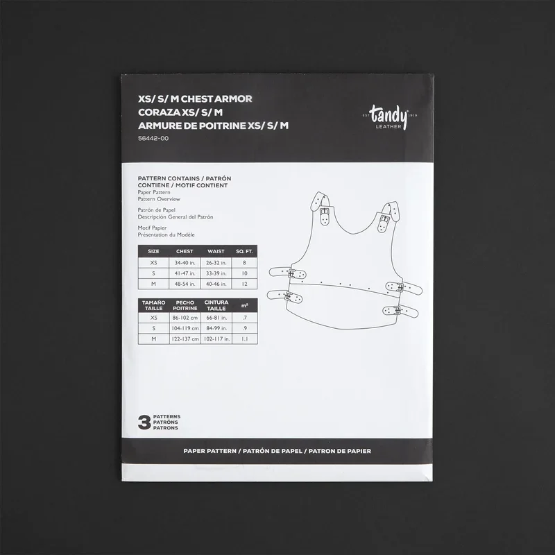 Papierschnittmuster f�r eine Brustr�stung / R�stung