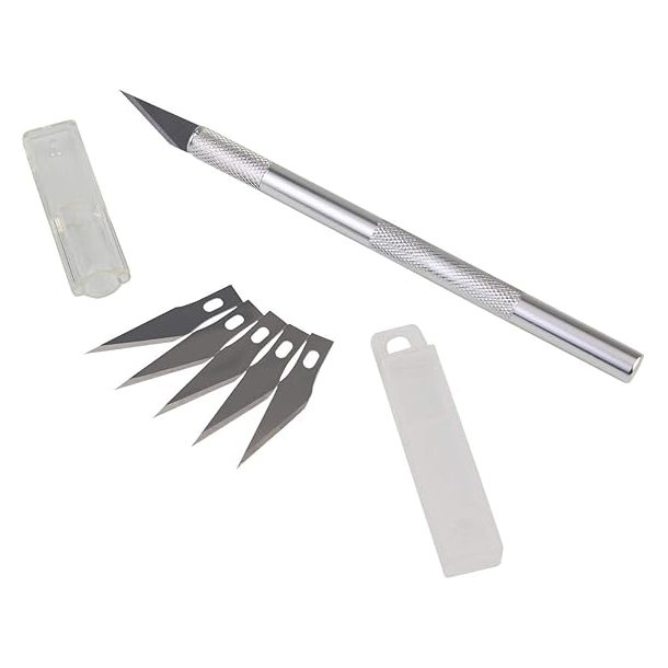 Powerkniv inkl. 5 ekstra blade