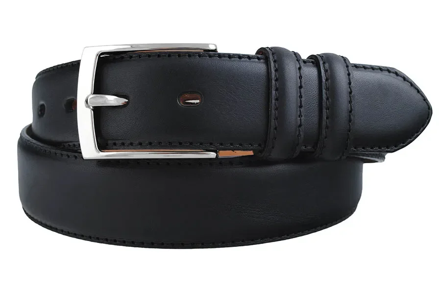 Eksklusiv Klassisk 35 mm lrbelte i vegetabilsk garvet italiensk skinn.