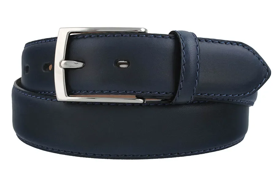 Eksklusiv Klassisk 35 mm lrbelte i vegetabilsk garvet italiensk skinn.