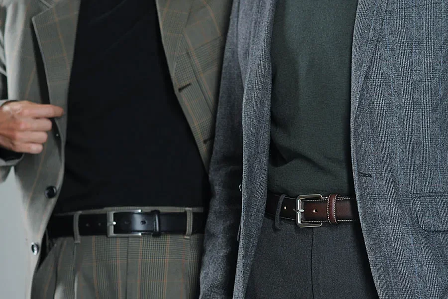 Klassiskt 35 mm lderblte i vegetabiliskt garvat italienskt lder.