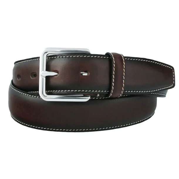 Classic 35 mm belt in vegetable-tanned Italian leather. 90cm Brown