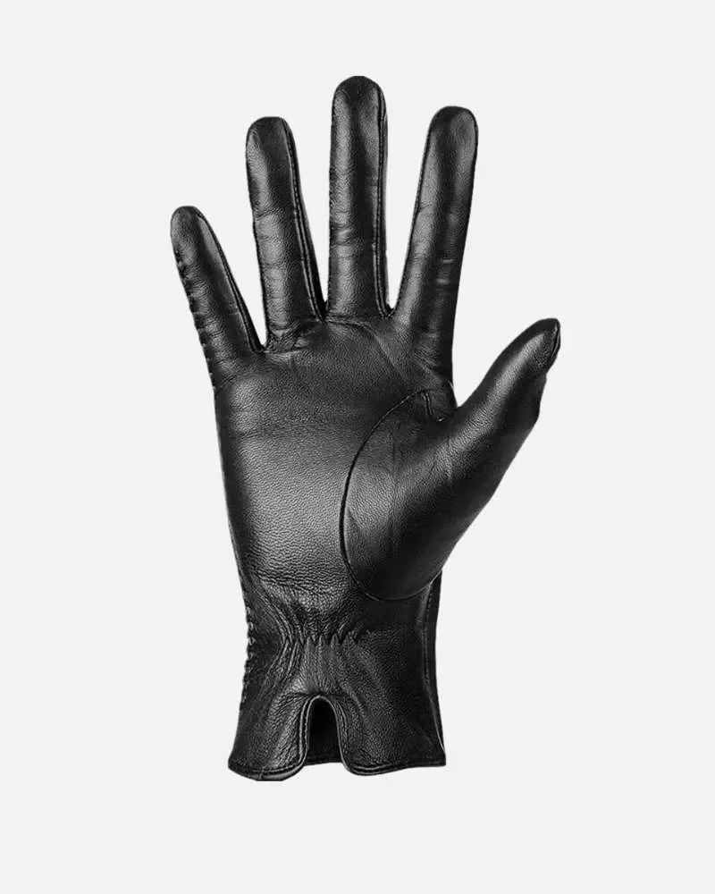 Skindhandske med syninger