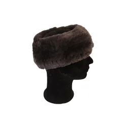 Headband knitted rex rabbit 9cm