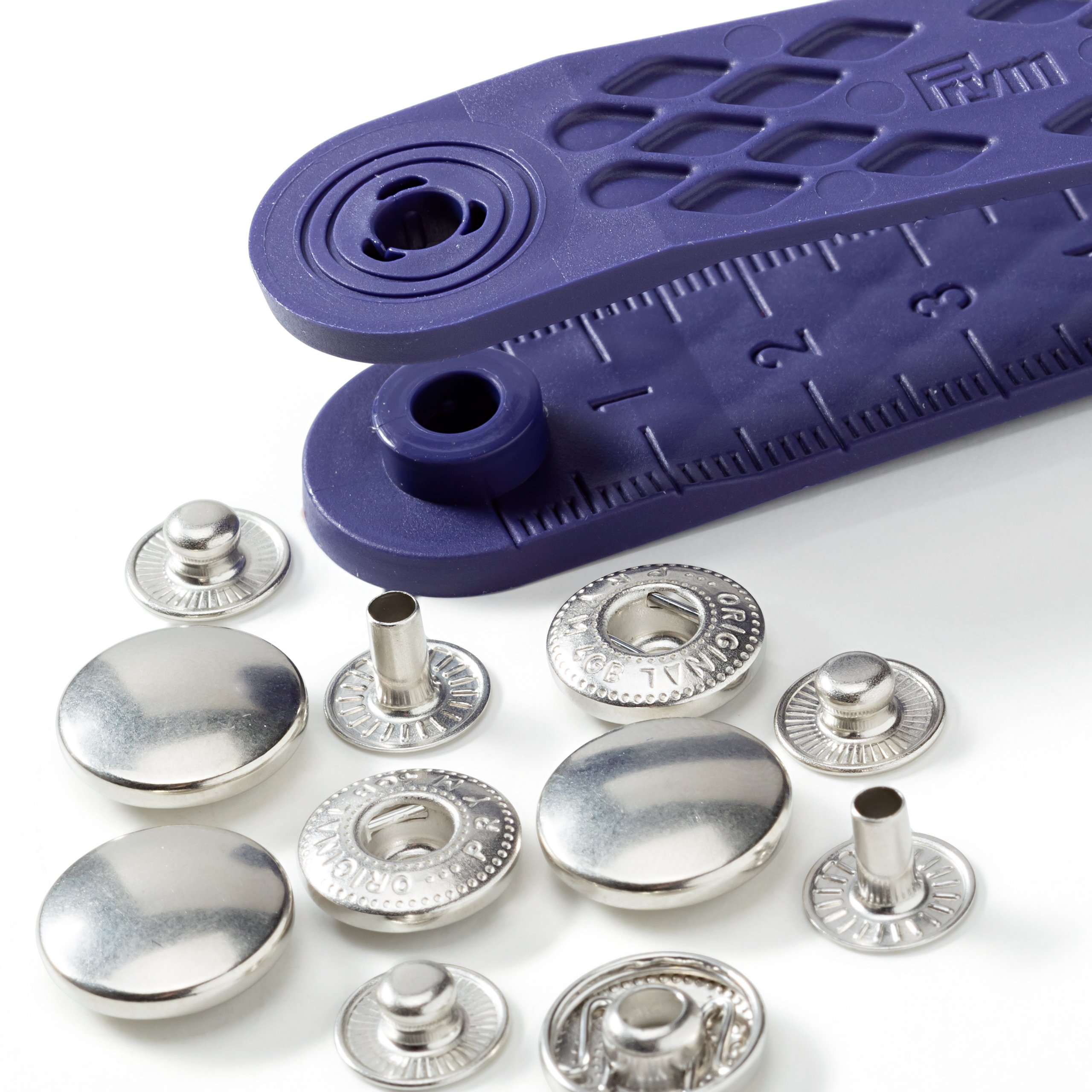 Non-Sew Press Fasteners Anorak Silver 15mm - 10 pcs