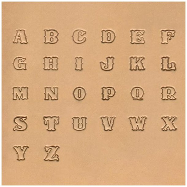 Set d'Alphabet en cuir - 1/2" (13cm)