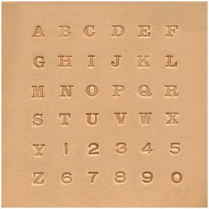 Alphabet & Zahlenstempelset 6,5mm (1/4 