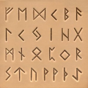 Runes Leather Alphabet Set 19mm - 26 letters