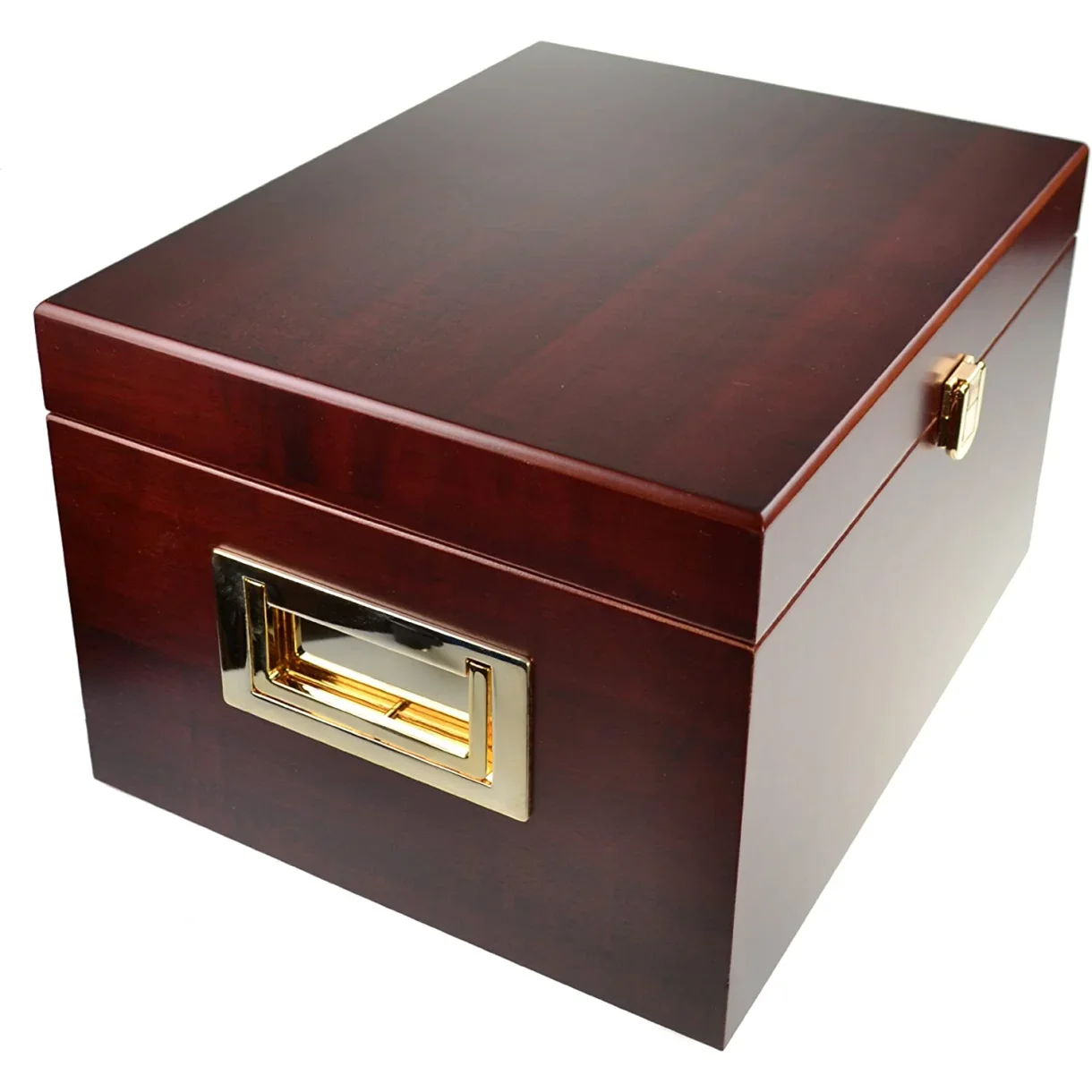 Shoe valet box in dark walnut