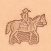 Horse & Rider 3D Stamp