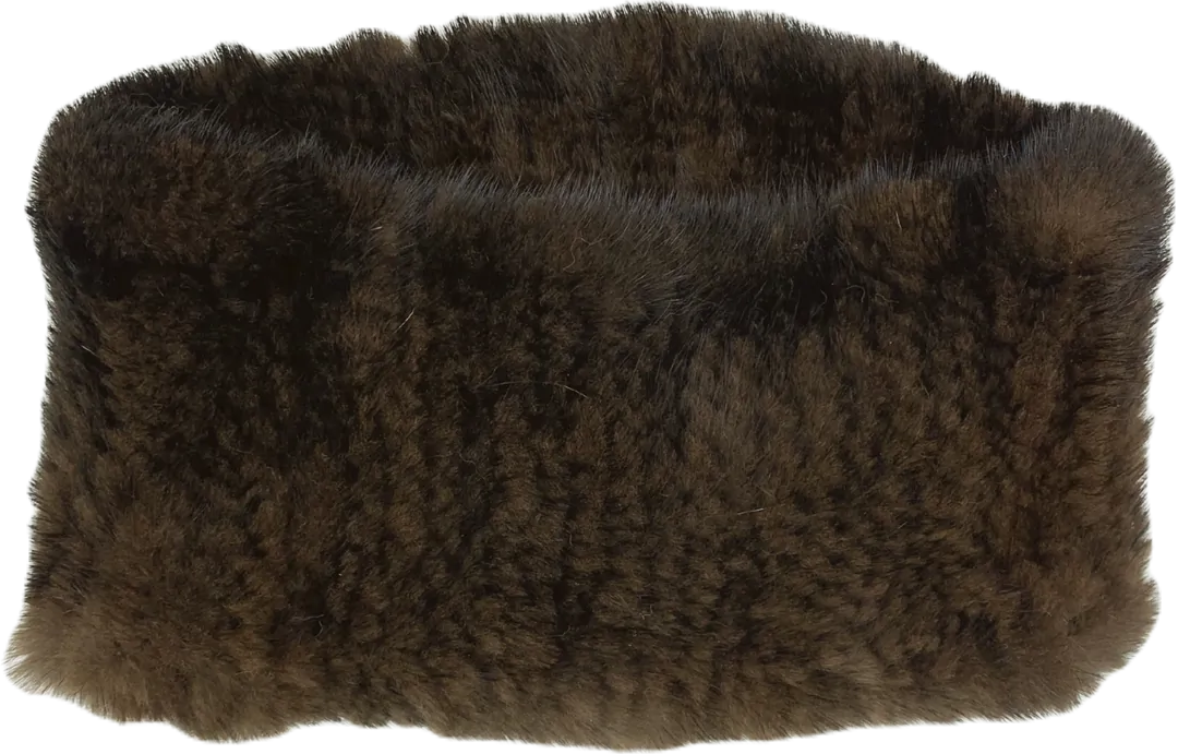 Bandeau tricot vison