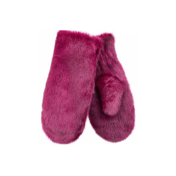 Handschoen van zeehondenleer met fleecevoering - Aput Klein roze