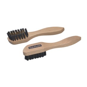 Ruskindsbørste m/messing børster 16cm - Saphir