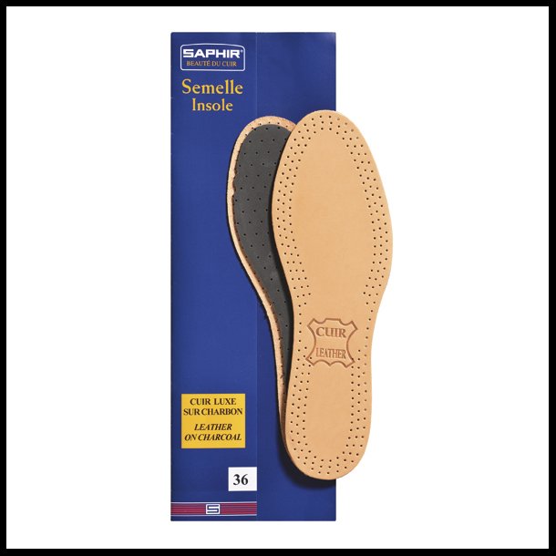 Insole Luxury leather on charcoal - Saphir