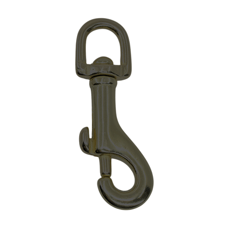 Mousqueton  gegoten messing -  11mm eye/ 62mm long
