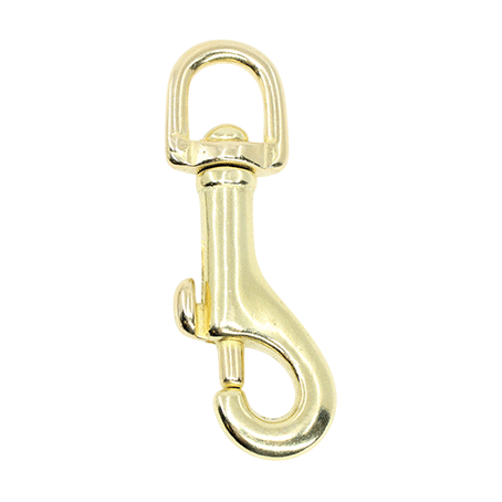Mousqueton  gegoten messing -  11mm eye/ 62mm long