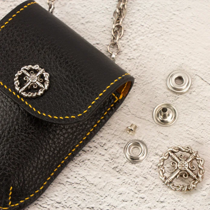 Concho Line 24 auto tryckknapp Adapter nickel/silver yta 10/PK