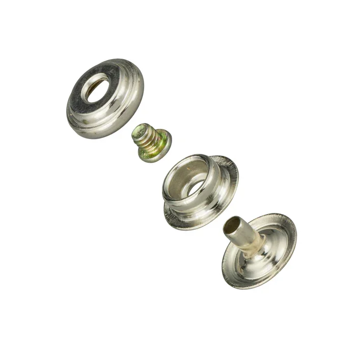 Concho Line 24 auto tryckknapp Adapter nickel/silver yta 10/PK