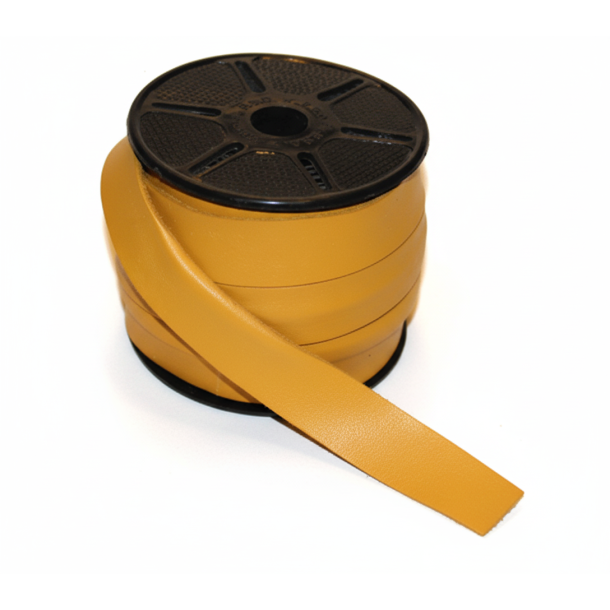 Flat soft leather cord 25mm wide 0,6mm Natrual 1 meter