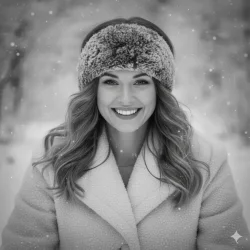 Headband knitted rex rabbit 9cm