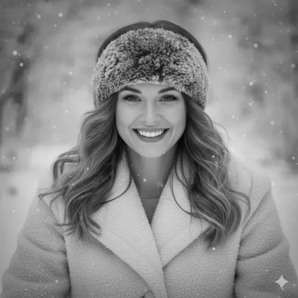 Headband knitted rex rabbit 9cm