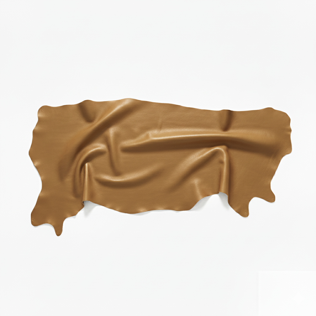 Calvenappa aniline Japanse jersey ca. 28-36 vierkante voet 0,5-0,6 mm Dark Beige