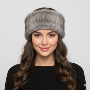 Strikket pandebnd mink