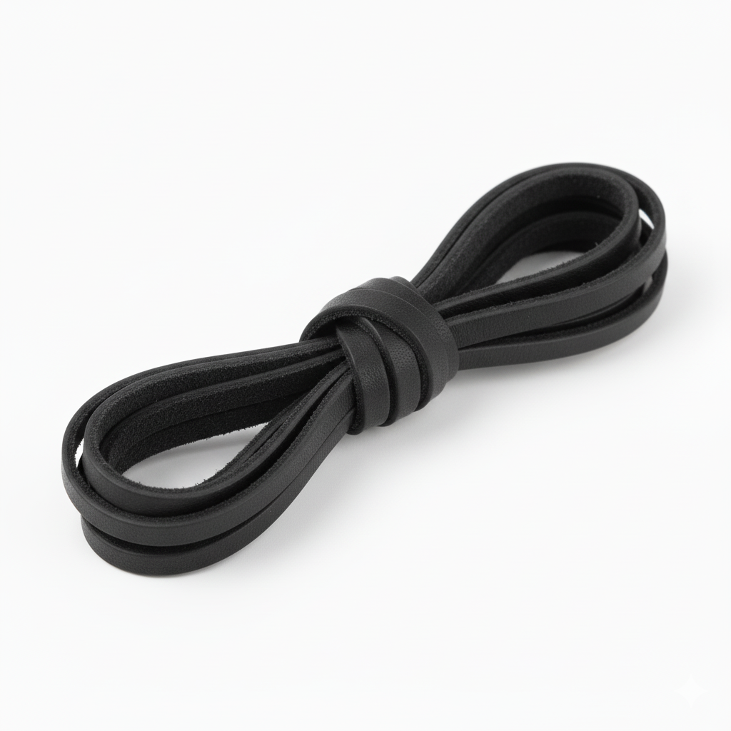 VIERKANT LEREN KOORD 3 X 4 MM - 2 meter