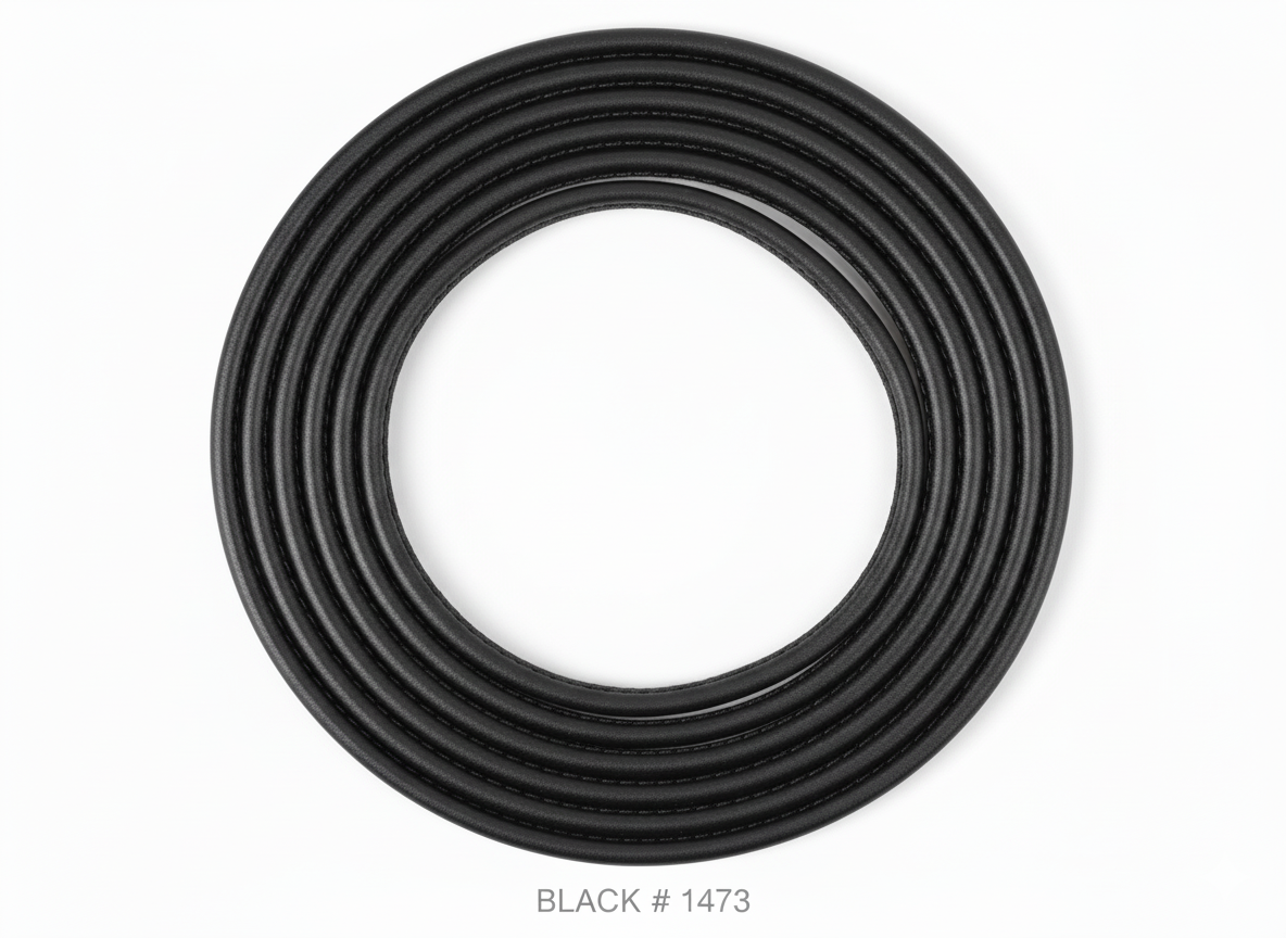 Round leather cord machine stitched nappa cord