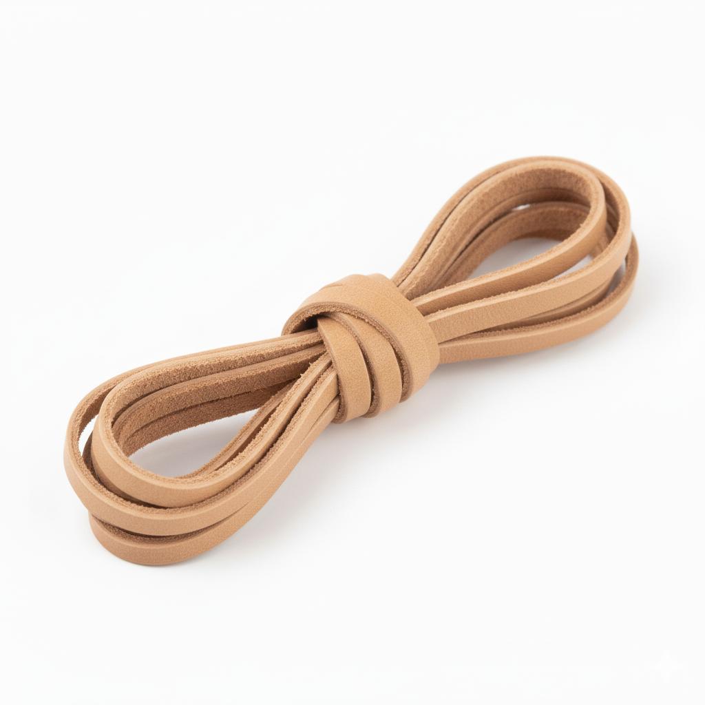 VIERKANT LEREN KOORD 3 X 4 MM - 2 meter