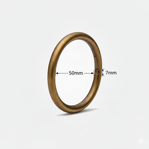 -ring - mange strrelser &Oslash;50 x 5mm Gammel messing 1 stk