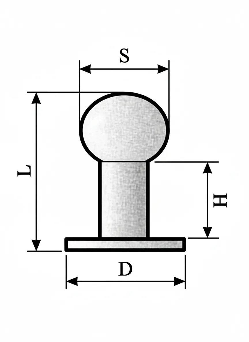 Gevrknapper m/simili sten og skruer 9x9mm