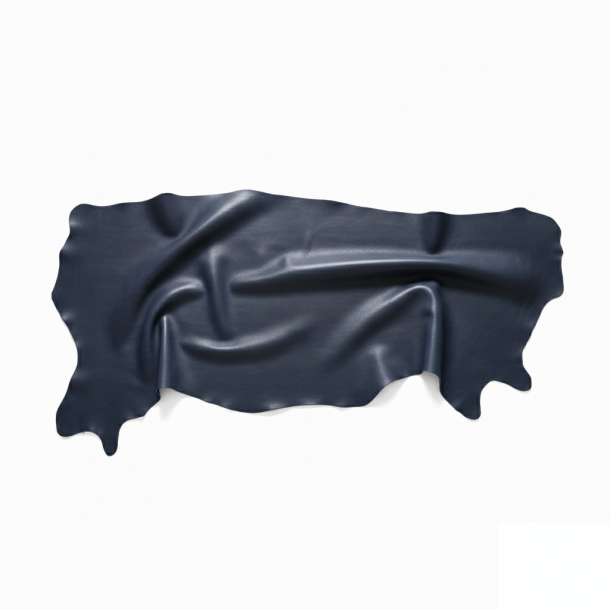 Kalbsleder Bekleidungsleder Anilin 1/2 haut ca. 28-36 qfs 0,5-0,6mm Navy-Blau