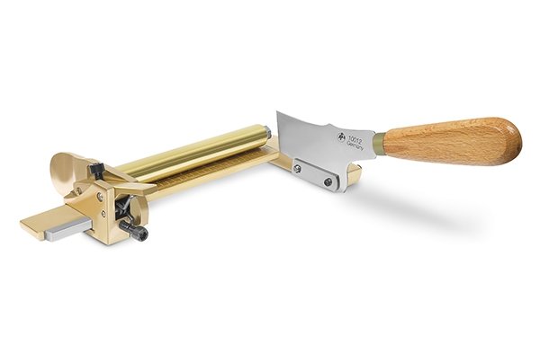 Tysk remskærer i messing - 1 kniv - Luksus Værktøj - Skindhuset