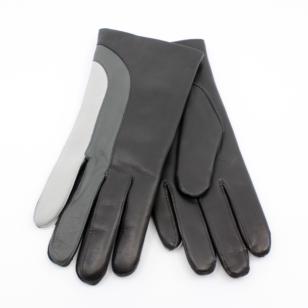 Damehandske i lammeskind med uldfoer