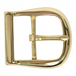 Center bar buckle solid brass