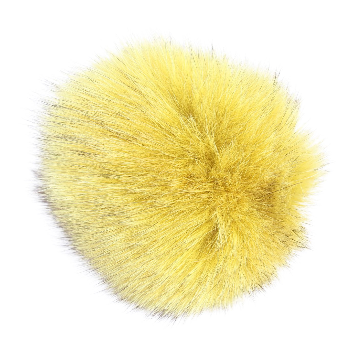 Fox fur pompoms approx. 8cm, with press stud