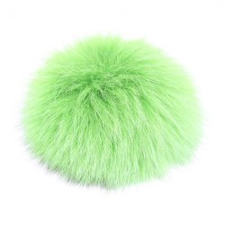 Pompon i rv ca. 8 cm, med trykknap