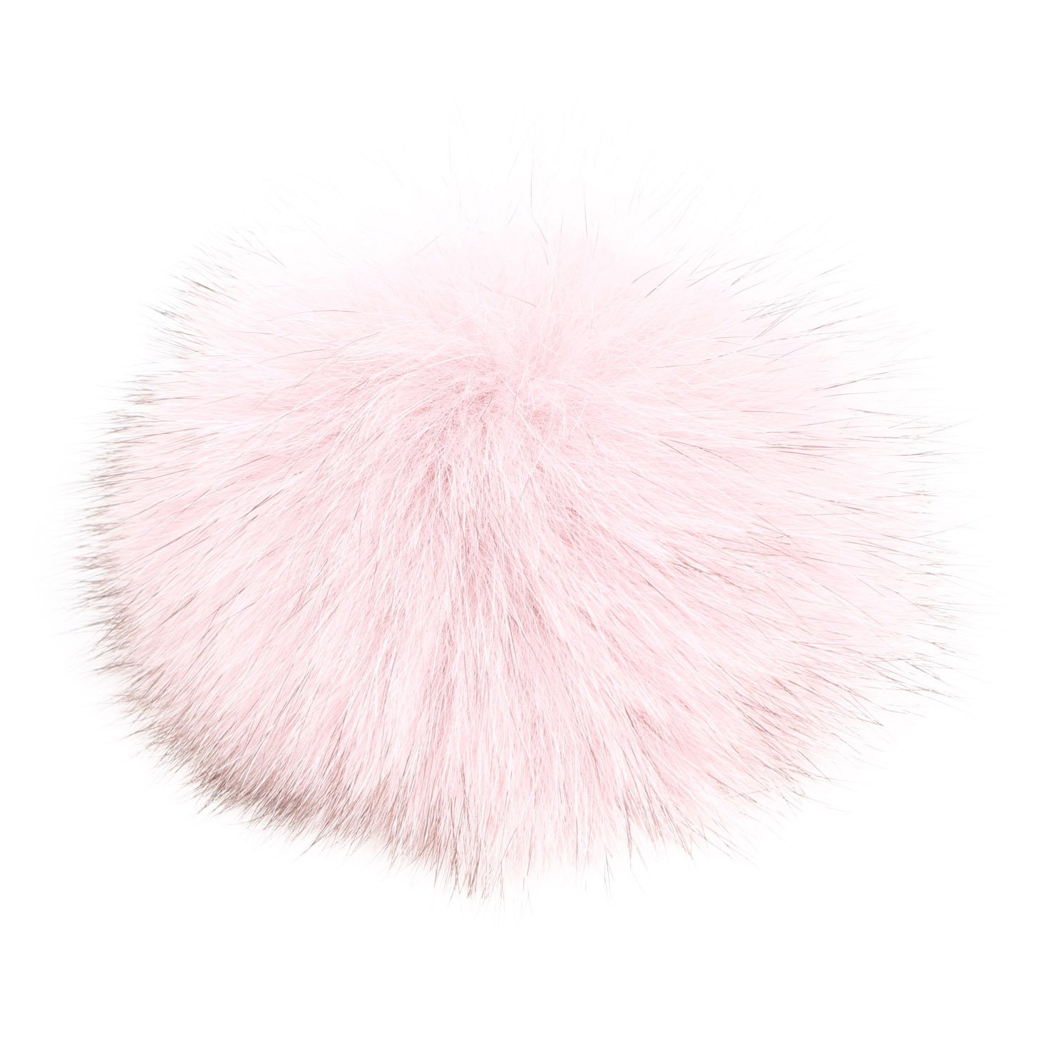 Fox fur pompoms approx. 8cm, with press stud